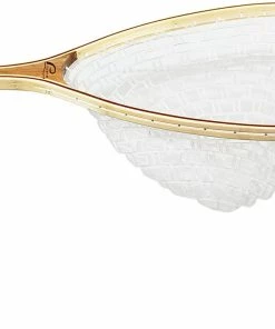 Promar Premium Wooden Trout Landing Net. Crystal Clear Rubber (11" X 15" Hoop, 8" Handle) Gear