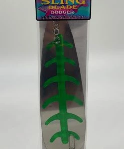 Mack's Sling Blade Dodger 8" Stainless Green Lures