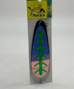 Mack's Lure Sling Blade Dodger 8" UV Green Lures