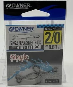 Owner Single Replacement Hook Size 2/0 Terminal Tackle