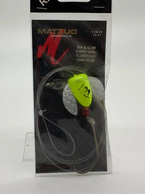 Lures Matzuo Spin & Glow Chartreuse 3 Lures Matzuo Spin & Glow Chartreuse