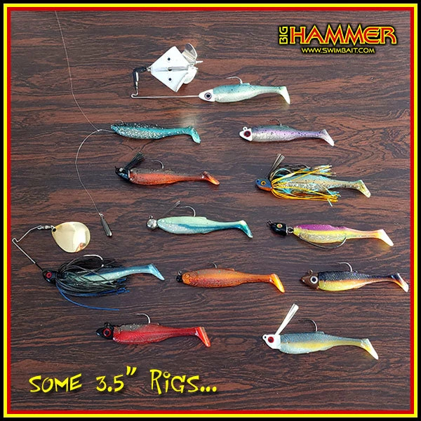 Big Hammer 3.5" Swimbait Lures 18 Big Hammer 3.5" Swimbait Lures